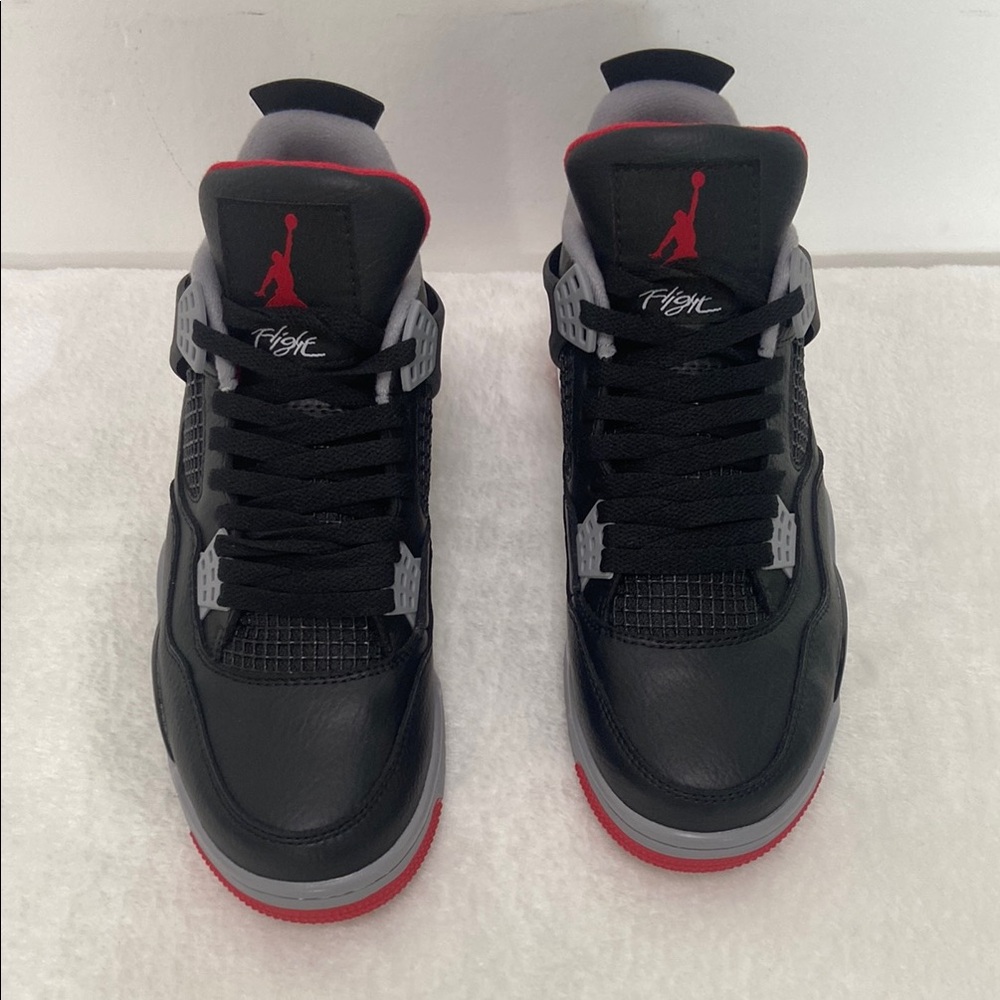 Men’s Black/ Red Classic Sneakers -Retro 4 Bred Reimagined